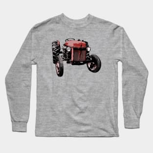 Rustic Farming Red Vintage Farm Tractor Long Sleeve T-Shirt